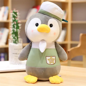 Peluches pingouins de dessin animé en coton PP avec doublure en maille, 25 cm, cadeau d'anniversaire et de festival, logo personnalisable, directement de l'usine, anti-stress - Product Image 1