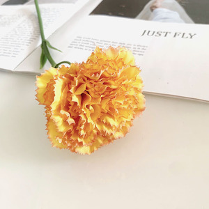 Hoa cẩm chướng giả, hoa lụa nhân tạo, màu trắng, cam, đỏ, hồng, bán trực tiếp từ nhà máy, dùng trang trí nhà cửa, đám cưới, sinh nhật, ngày của mẹ - Product Image 6