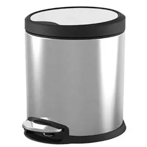 スライバーPainting Round MetalペダルTrash Can Hotel Waste Bin Kitchen浴室Garbage Bin