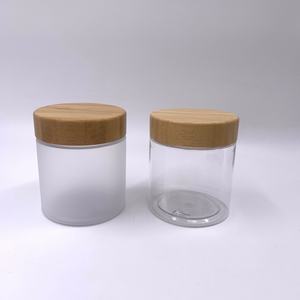 กระปุกครีมพลาสติก PET สีชาขุ่น สีดำ สีขาว ขนาด 50 กรัม 150 กรัม 150 มล. 8 ออนซ์ 250 มล. 16 ออนซ์ 500 มล. พร้อมฝาไม้ไผ่ - Product Image 5