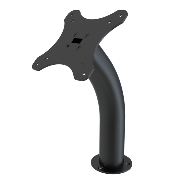 Curved Fix Angle Anti-theft Metal Tablet Desktop Stand Holder POS Stand