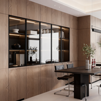 Meuble de bar de salon moderne personnalisé BOSNiE, buffet de rangement avec 5+ tiroirs, meubles en bois écologiques de luxe pour usage hôtelier
