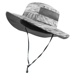 De alta calidad de las mujeres de los hombres protección solar UPF 50 + gorra de pescador pesca sombrero de paja sombrero del cubo de fábrica