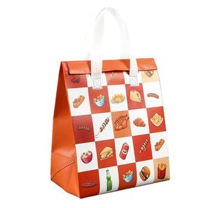 Sac isotherme personnalisé en non-tissé avec logo imprimé, scellage thermique, pour le stockage alimentaire et les courses - Product Image 1