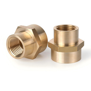 Dk Brass Hexagonal Npt Threaded <b>Adapter</b> Fittings For Water And Gas Pipe 57mm Female Connector - Product Image 3