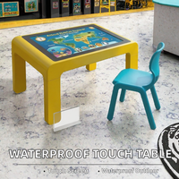 Table tactile interactive pour enfants, écran LCD capacitif 10 points 1920x1080 OEM avec animation pour l'éducation, utilisation en ascenseur, support au sol