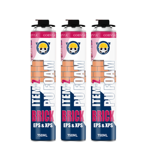 GORVIA 750ml Mousse isolante PU haute expansion et haute dureté de type pistolet pour le collage du béton et de la pierre - Product Image 6