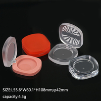 4.5g ovale Transparent Monochrome poudre boîte poudre fard à joues crème Rouge plaque haute lumière cosmétique plaque miroir maquillage plaque