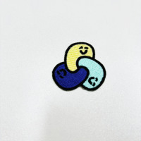 Badges brodés personnalisés bricolage fer sur veste en jean patch de broderie personnalisé vente en gros