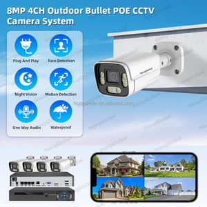 Hongglobal 8MP 4CH Mạng Video Recorder video surveil ngoài trời IP PoE nhà máy ảnh <span class=keywords><strong>CCTV</strong></span> Kit không dây NVR an ninh Hệ thống camera - Product Image 2