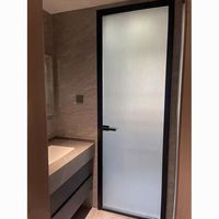 Nouvelle porte battante en verre ultra-mince en alliage titane-magnésium série 7.0, idéale pour les salles de bain et les cuisines