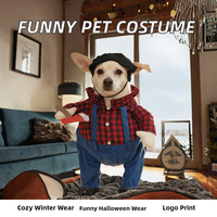 Vêtements pour animaux de compagnie Rena Pet Modern Winter Halloween en polyester imprimé avec logo personnalisé, costumes amusants pour chiens, vente en gros