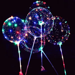 Glow Globo Transparent Light Up Cumplean Globos Ballons Decor Lighting Globos-Al-Por-Mayor Balloon Led Bobo Party Balloons