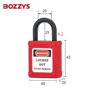 BOZZYS OEM lucchetto di sicurezza con chiusura in Nylon 6.2*25mm per attrezzature industriali