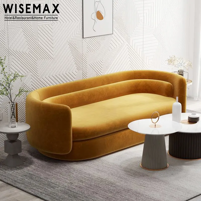 Wisemax đồ nội thất Ý sang trọng thiết kế đơn giản nhung Vải Bọc 1 + 2 + 3 ghế sofa đặt cho phòng khách