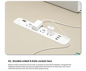 <span class=keywords><strong>Table</strong></span> de conférence moderne et simple pour 10 personnes avec boîte de câblage intégrée, combinaison de chaises pour petite salle de <span class=keywords><strong>réunion</strong></span>, idéale pour le bureau, la réception et les invités - Product Image 5