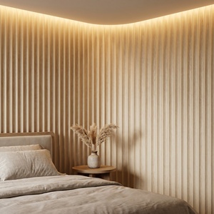 Panneau mural cannelé en bambou et cristal co-extrudé pour <span class=keywords><strong>salon</strong></span> <span class=keywords><strong>de</strong></span> style contemporain, <span class=keywords><strong>décoration</strong></span> intérieure intégrée - Product Image 3