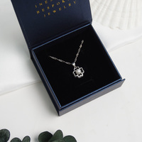 Expédition rapide en gros papier aimant collier Bracelet boîtes avec couvercle magnétique Bule Flip Top boîte à bijoux magnétique écologique