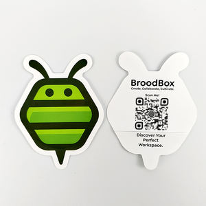 Pegatina adhesiva de impresión UV troquelada impermeable con código QR, calcomanía de código de barras, pegatina de promoción de regalo, Parte posterior dividida - Product Image 1