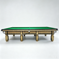 Table de billard standard de tournoi 12 pieds en ardoise naturelle avec coussinets en caoutchouc professionnels pour club, bar et usage domestique