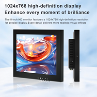 Moniteur LCD industriel OEM ODM 7" 8" 9.7" 1024*768 HD VGA BNC AV Petit écran pour la sécurité, la vidéosurveillance, les systèmes de point de vente et les équipements industriels