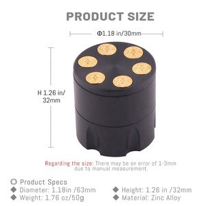 WOWO TECH Hot Selling 3 Layers <strong>Bullet</strong>-magazine Design Metal <strong>Grinder</strong> Mini Portable Zinc Alloy <strong>Grinder</strong> for Tobacco &amp; Dry Herbs - Product Image 2