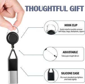 Bán Buôn Top Bán ABS Có Thể Thu Vào Nhẹ Hơn Chủ Dây Xích Keychain Nhẹ Hơn Huy Hiệu Chủ Clip Nhẹ Hơn Dây Xích Chủ - Product Image 4