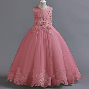 Meisjes Bruiloft Avond Baljurk Voor Prom Bloem Pailletten Kids Party Girl Kinderen Kostuum Geborduurde Prinses Jurken - Product Image 5