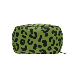 Custom Printed Green Leopard <b>Makeup</b> Pouch Animal Print Cosmetic Bag Zipper Portable <b>Makeup</b> <b>Case</b> Bulk Wholesale - Product Image 4