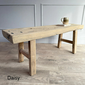 Banco de Madera Natural Premium para Interiores, Mueble de Asiento de Madera Sólida para Comedor, Sala de Estar, Entrada, Hotel, Diseño Rústico Moderno - Product Image 5