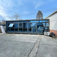 Bureau en conteneur à assemblage rapide minuscule maison maisons préfabriquées véranda Chine maisons préfabriquées avec mur de verre