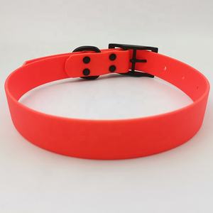 Gemaakt In China Fabriek Groothandel Massief Fluorescerend Oranje Pvc Webbing Hond Halsband Voor Wandelen En Training - Product Image 2