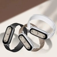 Magnetisches Lederarmband für Xiaomi Mi Band 9 8 Uhrenarmband Correa Mi Band 8 9 Handgelenksband