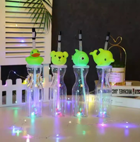 Gobelets en plastique jetables à LED en forme de dinosaure de dessin animé pour bière et fêtes, vente en gros