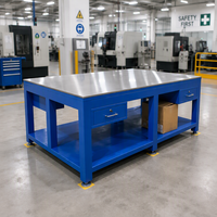 Banc de travail robuste pour soudeur en atelier industriel, en plaque métallique, prix usine