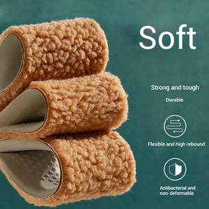 Olian Premium Latex Thermal Insoles Men Women Wool Cloth Soft <strong>Nap</strong> <strong>Shoes</strong> Pad Winter Self Heated Skin-friendly Feet Care Insole