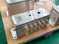 Boîtier de commande antidéflagrant industriel LD-FBJX IP66 en acier inoxydable, compatible IEC Ex, alimentation 24V DC 10A pour zones dangereuses