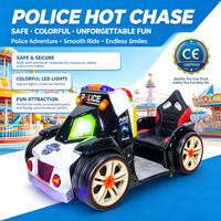 Manège pour enfants en fibre de verre Racing Chasing, certifié CE, avec jeu vidéo 3D, éducatif et sportif, écran LCD 17 pouces, monnayeur, garantie 1 an, version anglaise