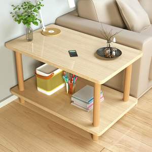 Table basse en bois avec étagère de rangement pour salon ou chambre à coucher - Product Image 2