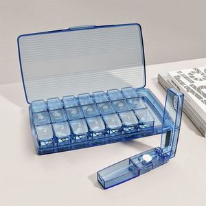 2024 New Arrival Magnetic Fish Oil Dust Proof Container 14 Compartment Weekly Waterproof Pill Box Organizer Large Capacity - Product Image 2