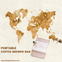 Filtre d'infusion de café portable recyclable à impression personnalisée Sac de café Cafetière