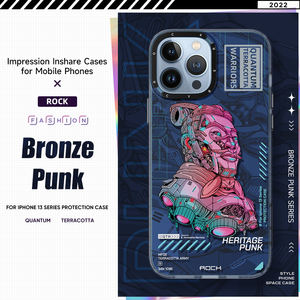 Étui de protection ROCK Fashion Impression InShare, série Punk, style terre cuite pour iPhone 13 13 Pro - Product Image 2