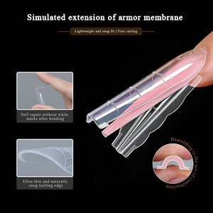 TSZS Nail Dual Forms 140Pcs Transparent French Nail Forms Assorted 14 Sizes Reusable Mold for Fast Gel Extension at Home - Product Image 3
