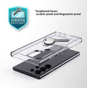 Funda de teléfono de lujo con logotipo impreso de cristal transparente para S24 S25 funda de teléfono móvil a prueba de golpes para <span class=keywords><strong>SamsungS23</strong></span> S24 S25 Ultra Case - Product Image 3