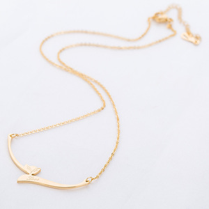 Collier en or rose avec motif de renard, pendentif d'amour gravé, à porter au quotidien, cadeau pour femme - Product Image 4