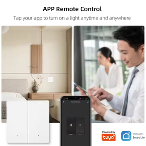 Minuterie de télécommande de l'application d'usine Lerlink Commande vocale à 2 voies avec Alexa Google Home Yandex Interrupteur mural neutre Tuya <span class=keywords><strong>ZigBee</strong></span> - Product Image 2