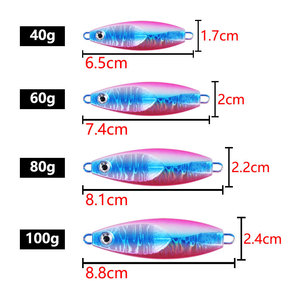 Haute qualité Shad fer plomb poisson 40g-100g Vertical jigging leurres leurre longue portée métal Jigbait pour la <span class=keywords><strong>pêche</strong></span> - Product Image 5