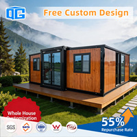 Casa Modular Plegable de 15 Pies, Casa Contenedor Expandible de 20 Pies y 40 Pies, 2 Dormitorios, Impermeable, Estándar AU, Casa Portátil