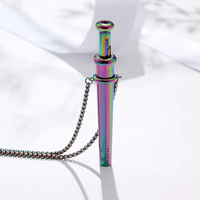 Collier de méditation en acier inoxydable de 82,5 mm pour soulager le stress et l'anxiété, arrêter de fumer, collier de respiration
