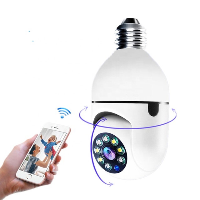 Home Security Wifi Camera IP CCTV Video HD 1080P 360 Panoramic Night Vision Two Way Audio Light Bulb Camera